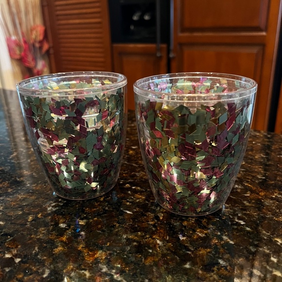 tervis Dining Vintage Tervis Tumbler Pink Green Confetti Glasses
